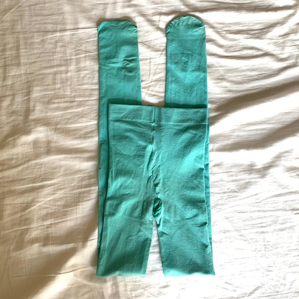 Xhilaration Opaque Tights Nylon Pantyhose - Mint Blue / Teal Color